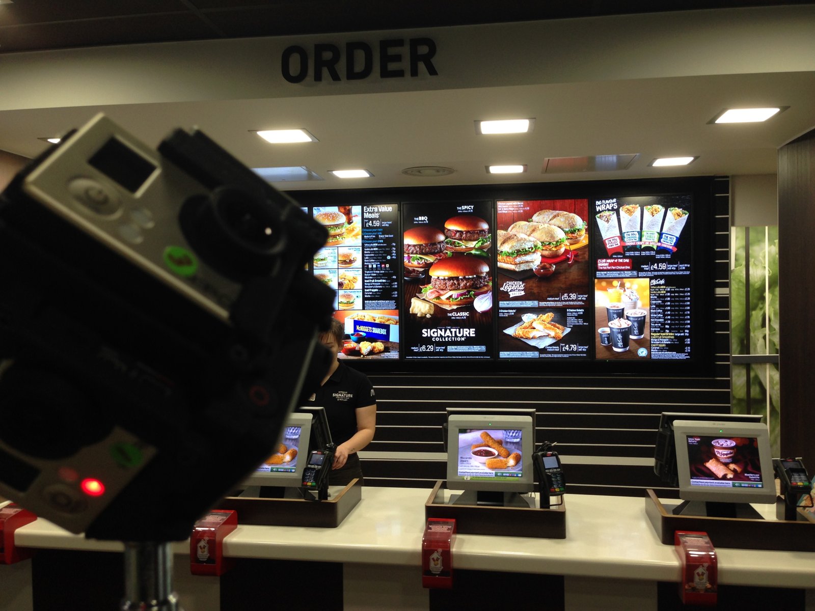 360 degree shoot - McDonalds - camera operator hire London
