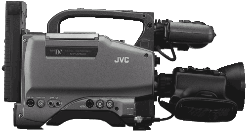 Hire old TV reporters shoulder mounted news camera