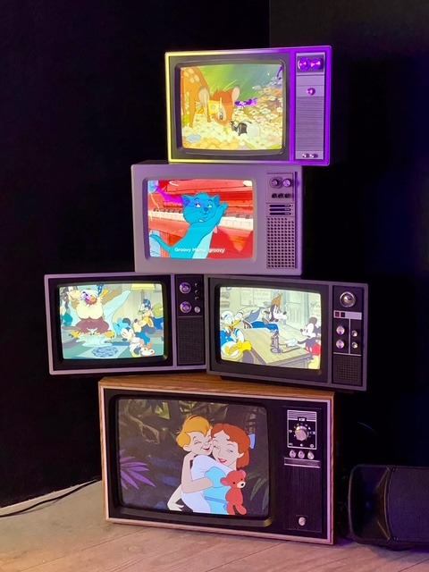 Retro Cartoon TV Stack to Rent