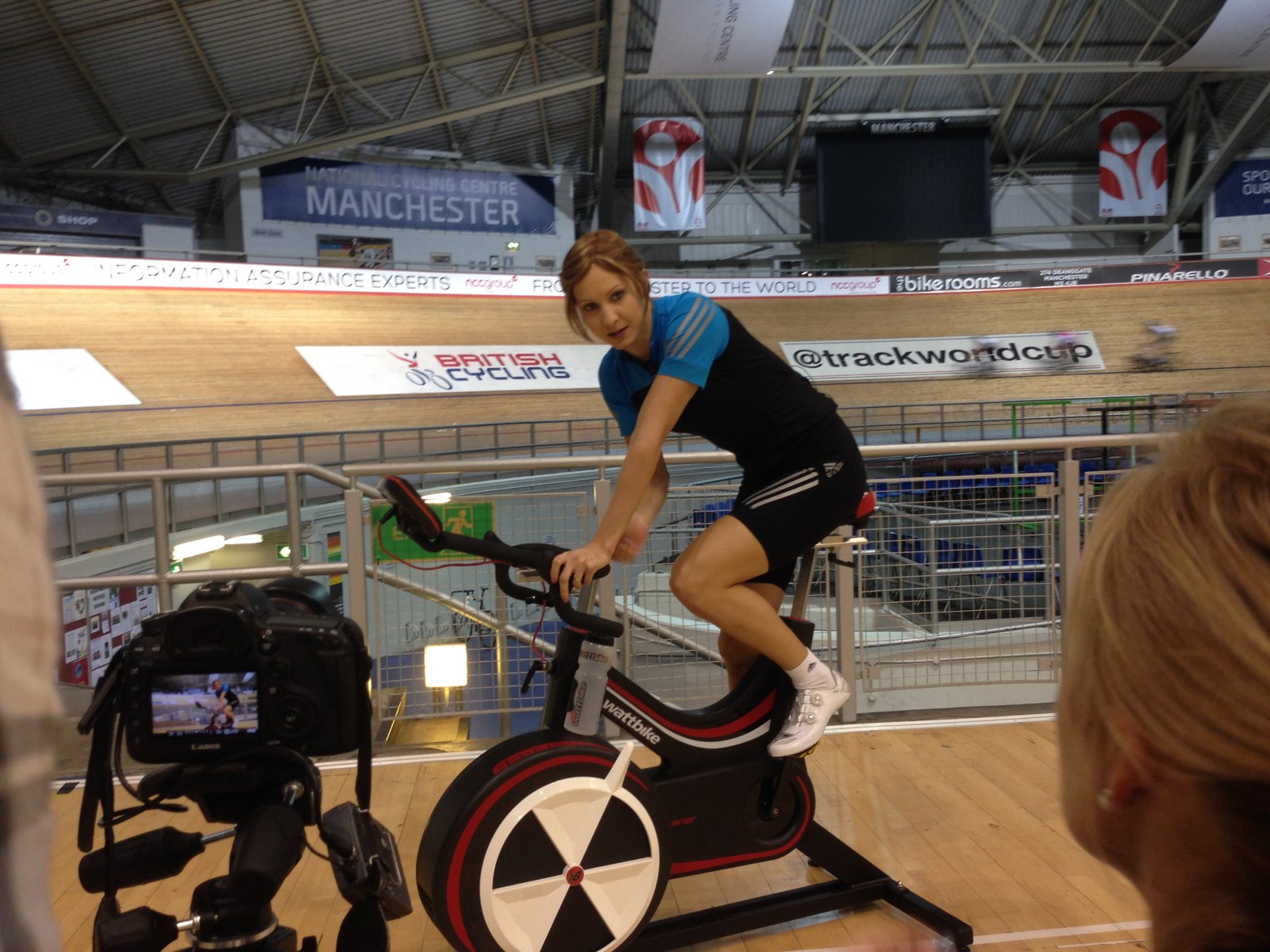Joanne Rowsell - Olympic Gold  medal cyclist - camera operator hire London