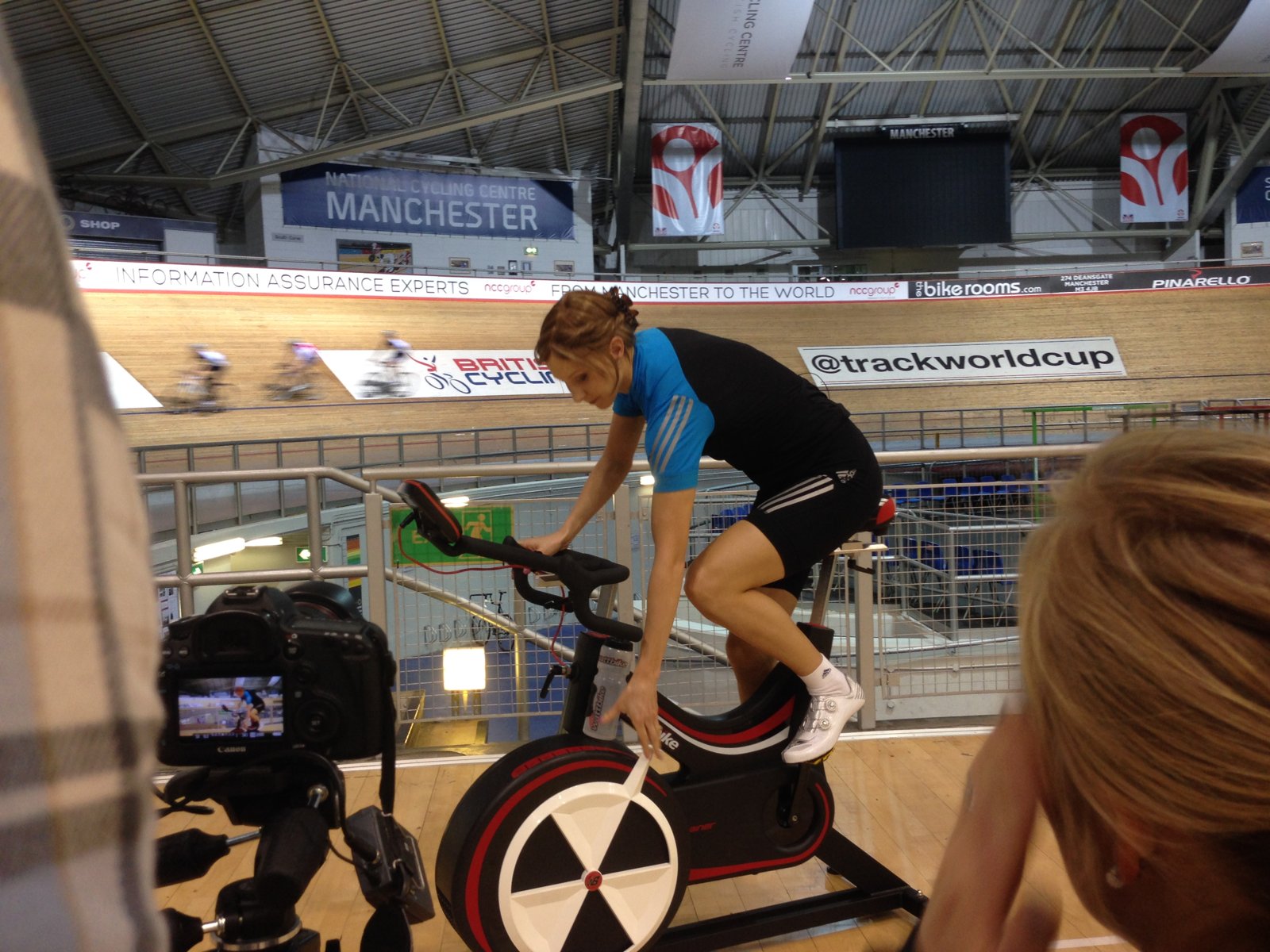 Joanne Rowsell - Olympic Gold  medal cyclist - camera operator hire London