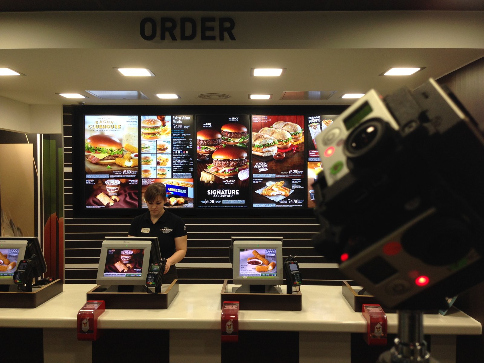 360 degree shoot - McDonalds - camera operator hire London