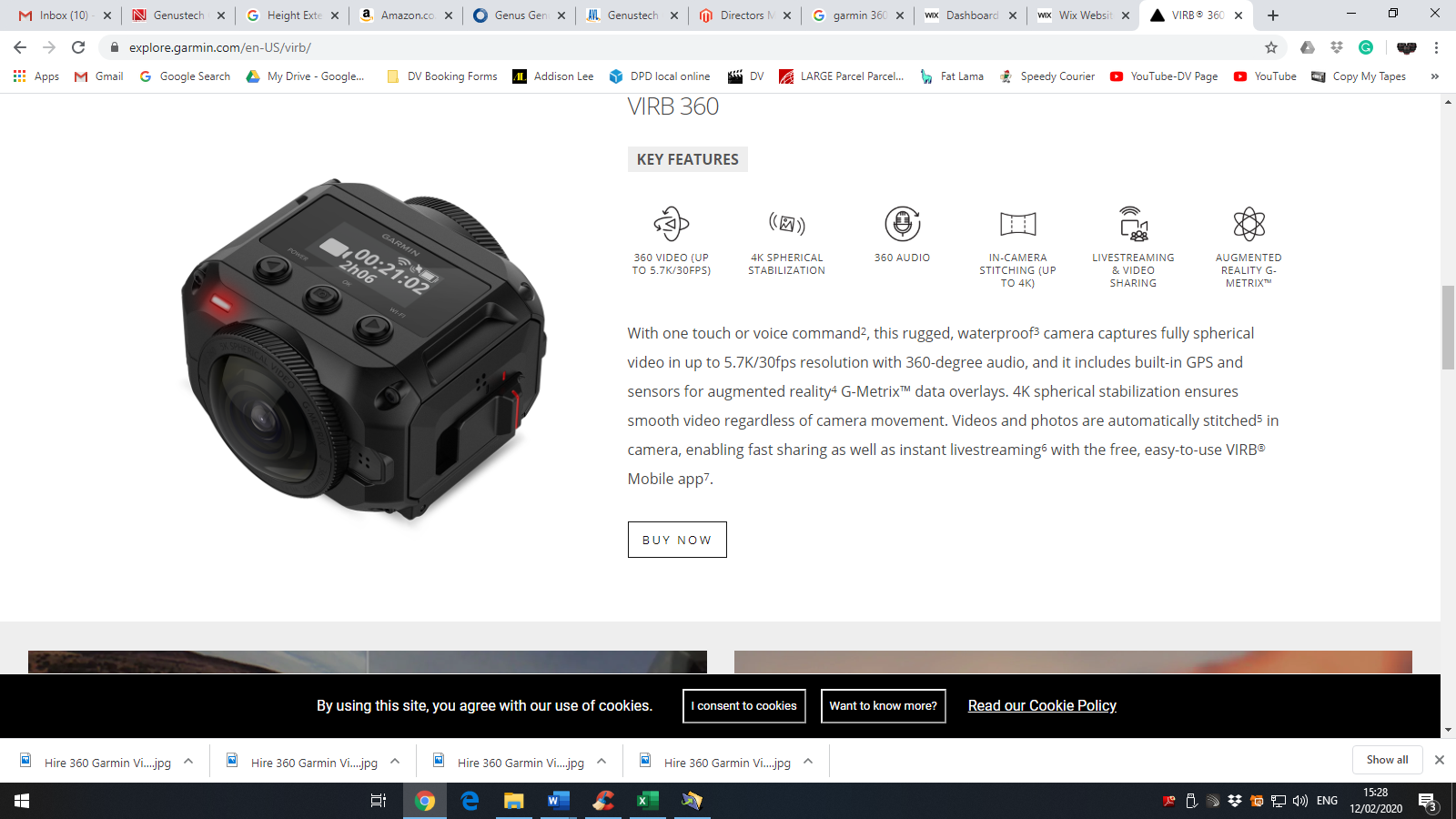 360 Garmin Camera rig to hire