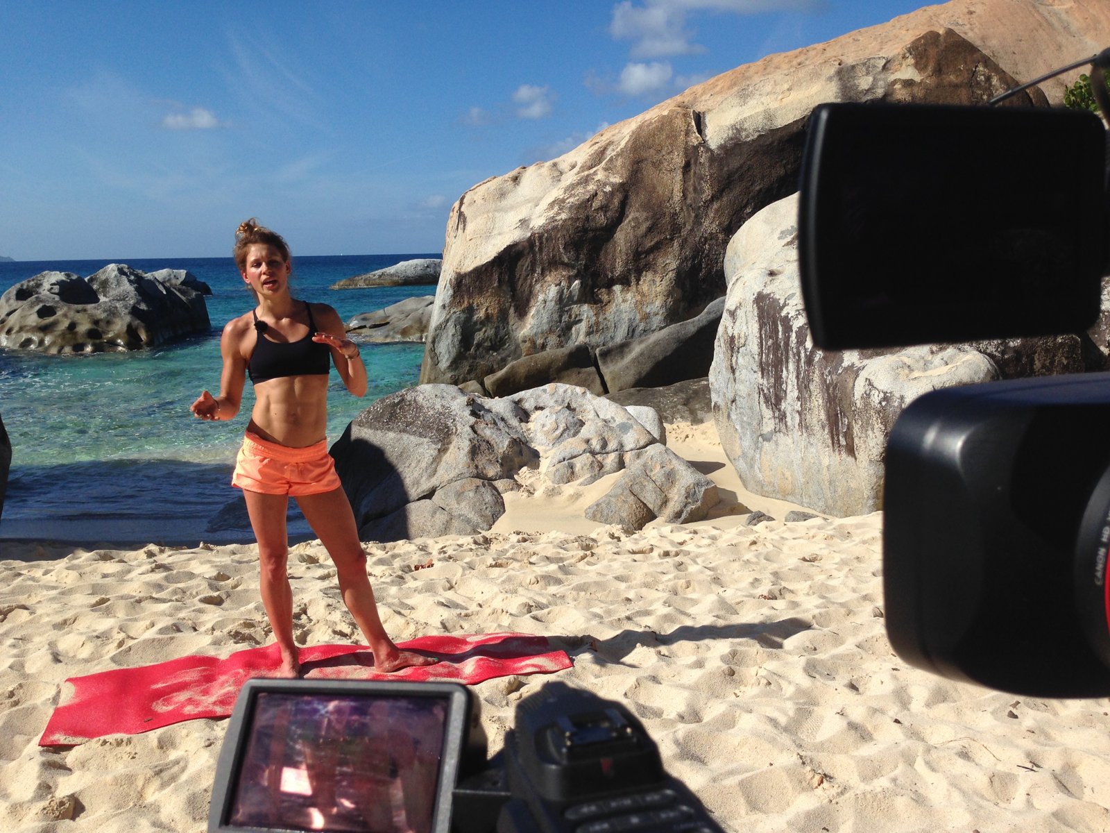 Caribbean Keep Fit Shoot - Necker Island - camera operator hire London