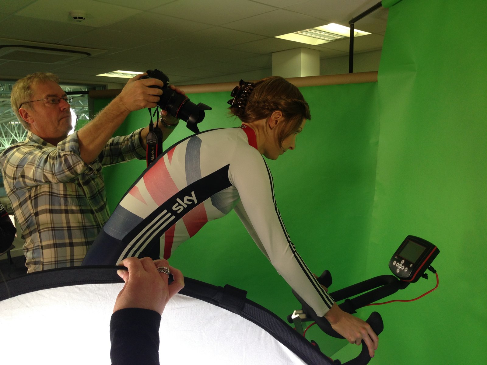 Joanne Rowsell - Olympic Gold  medal cyclist - camera operator hire London