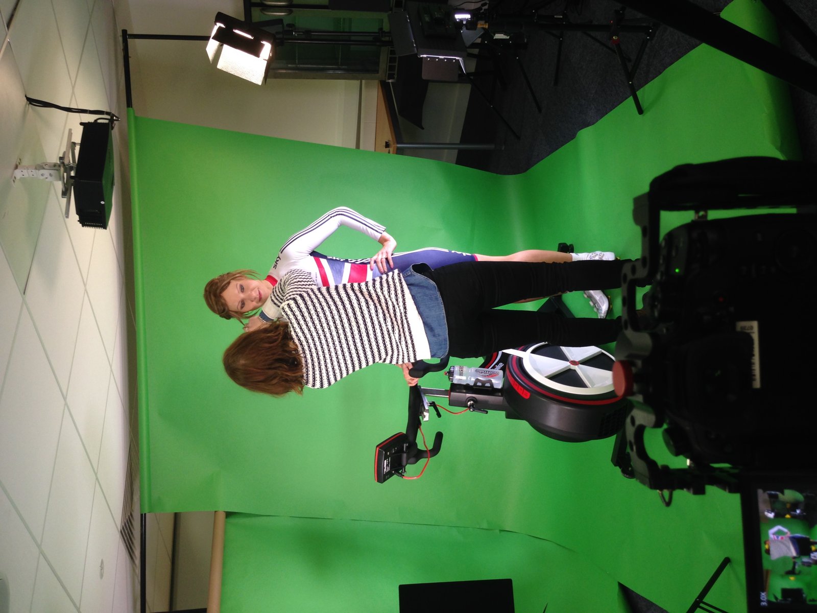 Joanne Rowsell - Olympic Gold  medal cyclist - camera operator hire London