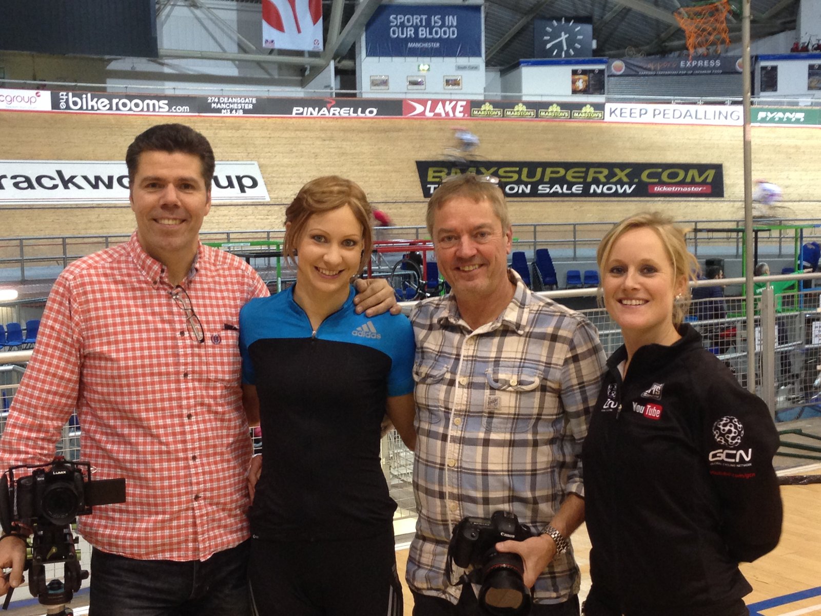 Joanne Rowsell - Olympic Gold  medal cyclist - camera operator hire London